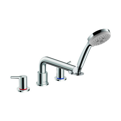 Talis S Double Handle Deck Mounted Roman Tub Faucet Trim with Diverter and Handshower