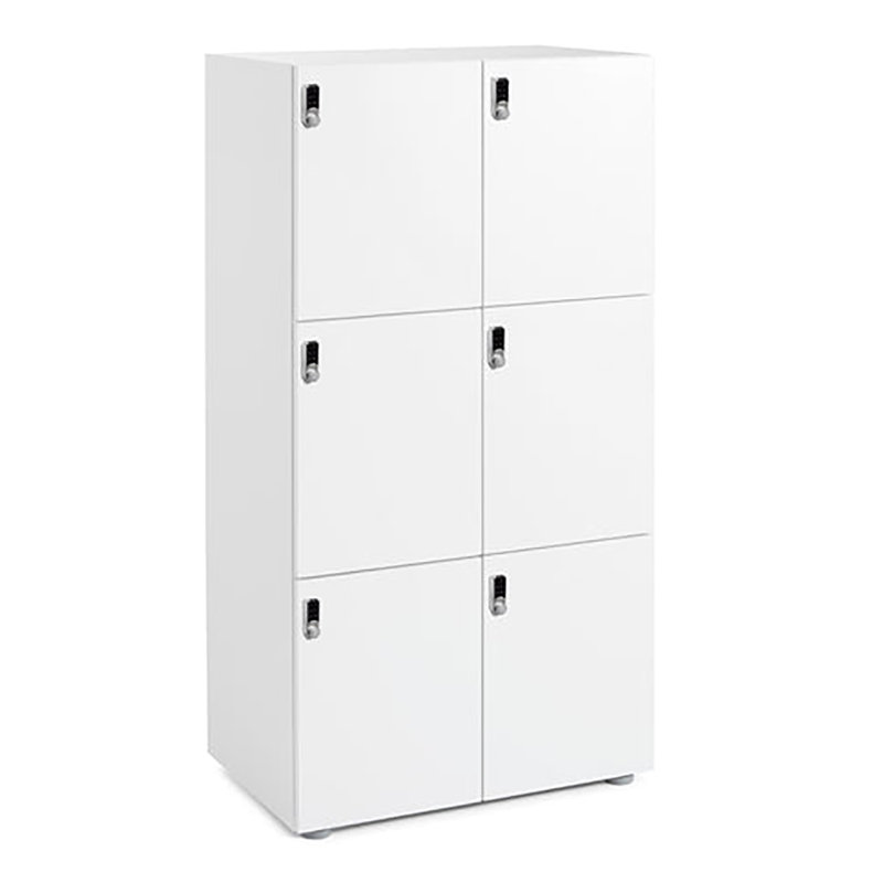 Casier 6 portes Stash, Blanc