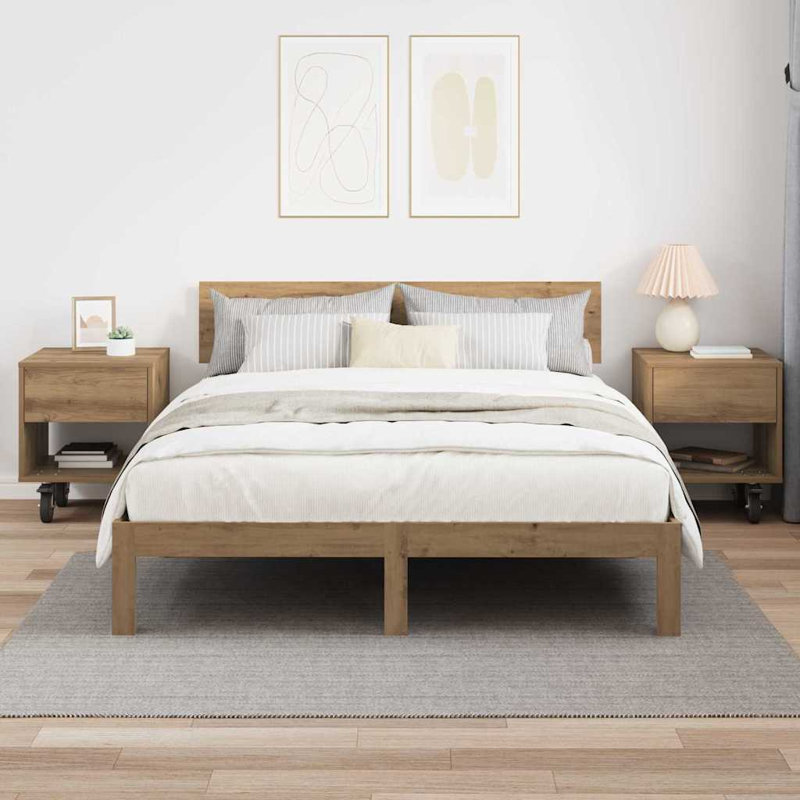 40.5 cm W Bedside Table, Taupe