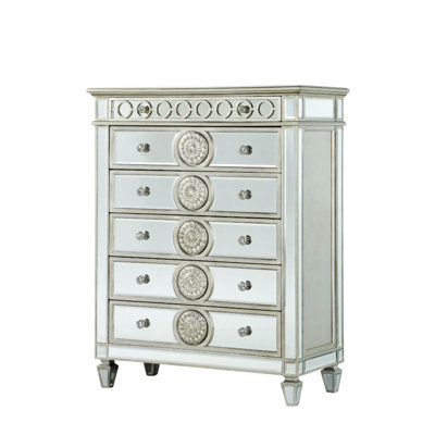 Montana 6-Drawer Chest, Mirrored Dresser, Dresser, Chest Of Drawers, 6 Drawer Dresser, Mirrored Dresser