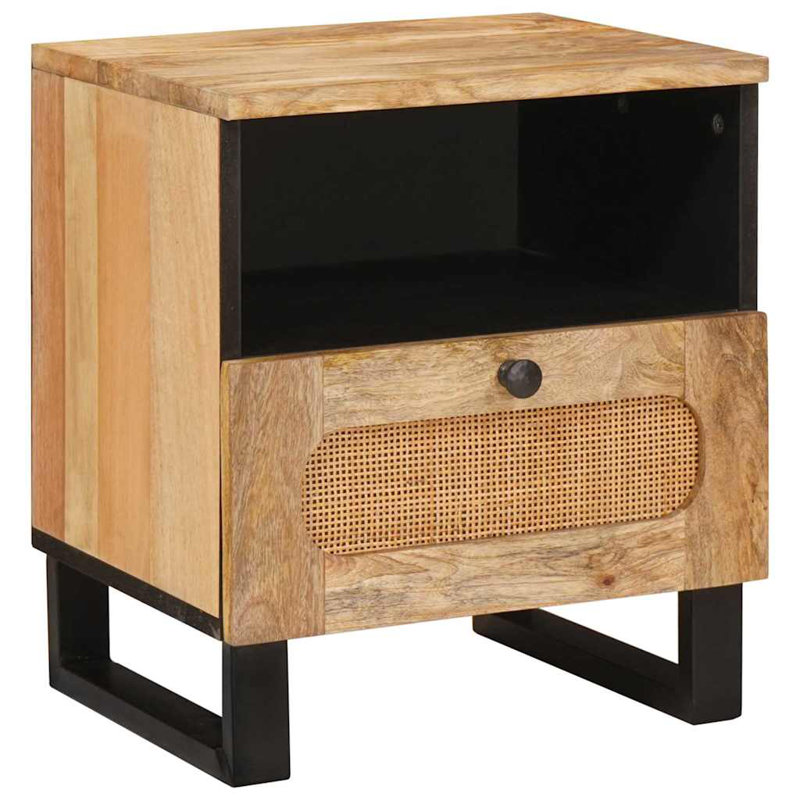 40cm W Solid Wood Bedside Table