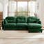 Canapé modulaire en chenille 3 places avec 2 coussins et repose-pieds-144501661-144501663-144501634