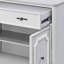 Armoire d'appoint grise 2 portes avec 1 tiroir