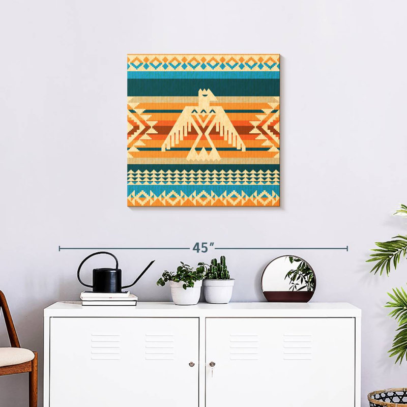 Lelar Navajo Eagle Pattern, 24" H x 24" W