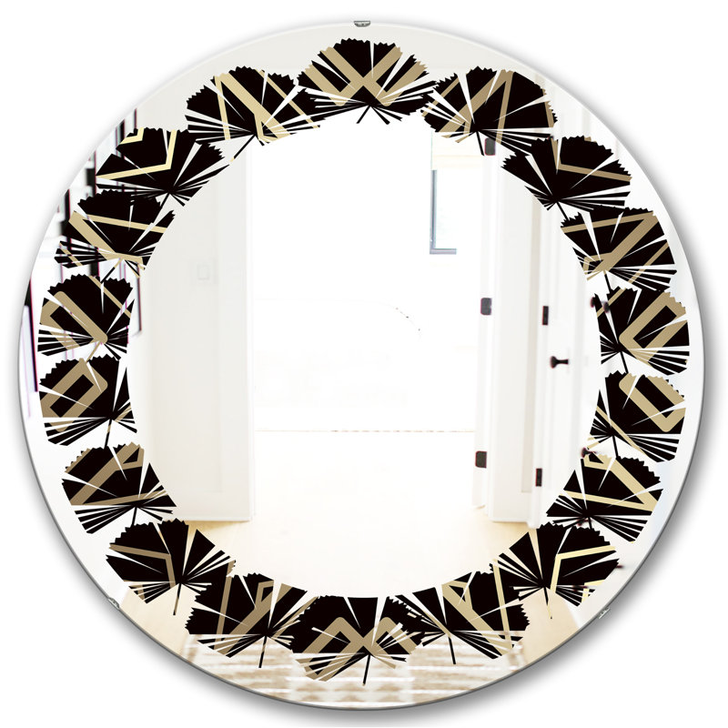 Miroir mural art déco, H 31,5 po x l po