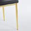 Ensemble de 4 chaises, couleur dorée, siège noir-526164235