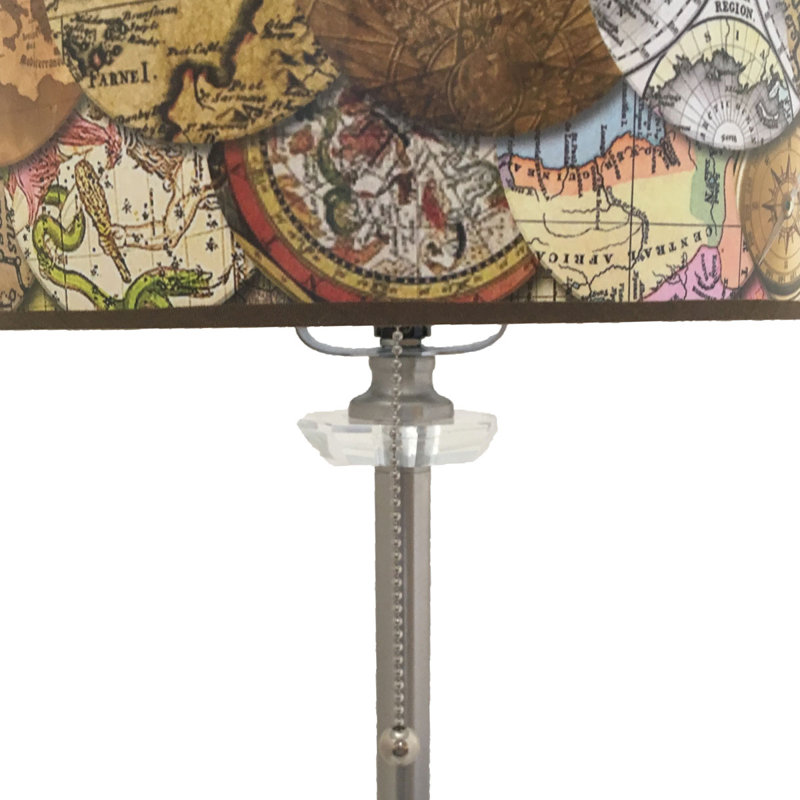 Ensemble de lampe buffet 28" crystal Bettencourt, Nickel