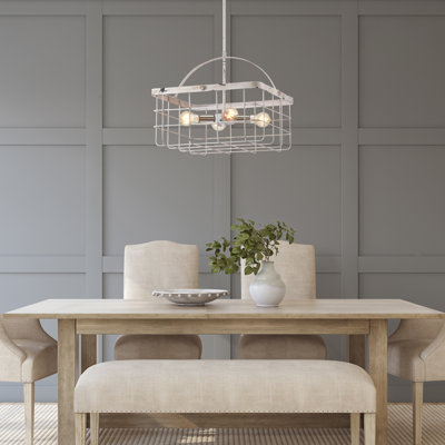 Lustre rectangulaire à 4 lumières Selvi