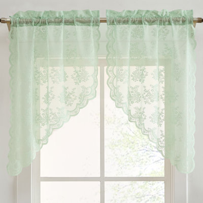 Ensemble de 2 tablettes de café semi-transparentes avec passe-tringle Stefani