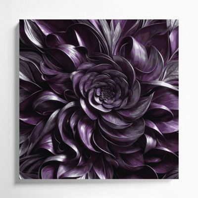 Abstract Florals 29 Purple Canvas Wall Art