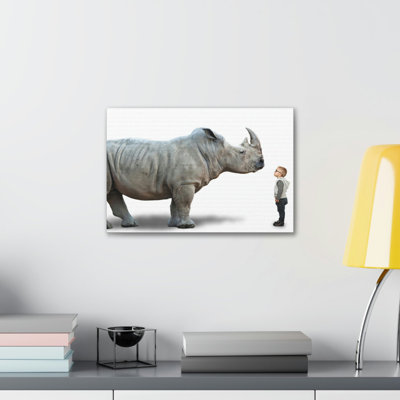 Funny Rhino Silly Rhino Inside Wall Art