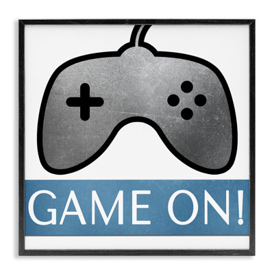 Game On Controller Framed Giclee Art by Kim Allen