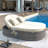 Chonie 78.7 " W Wicker Patio Daybed with Cushions-998841971
