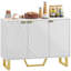 Buffet avec tablettes réglables, armoire moderne, blanc