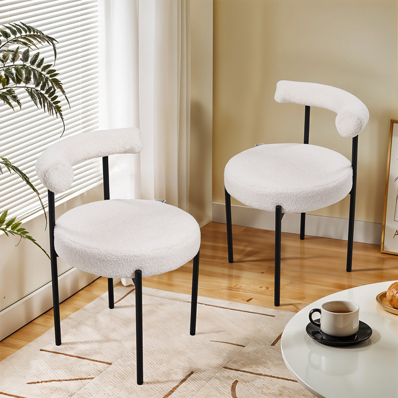 48cm H Upholstered Accent in White