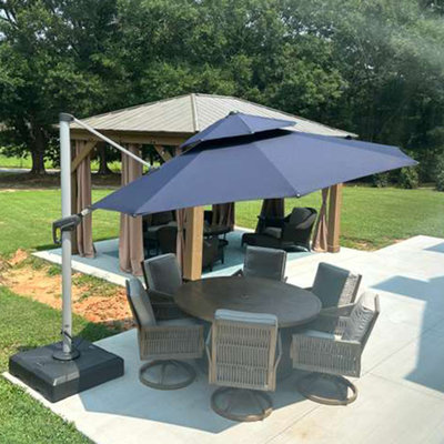 Parasol en porte-à-faux rond résistant aux intempéries 12 pi MIna