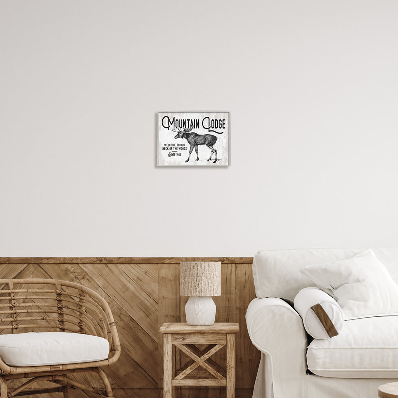 Rustic Mountain Lodge rétro, H 11 po x l 14 po x P 1,5 po, Estampe numérique Farmhouse