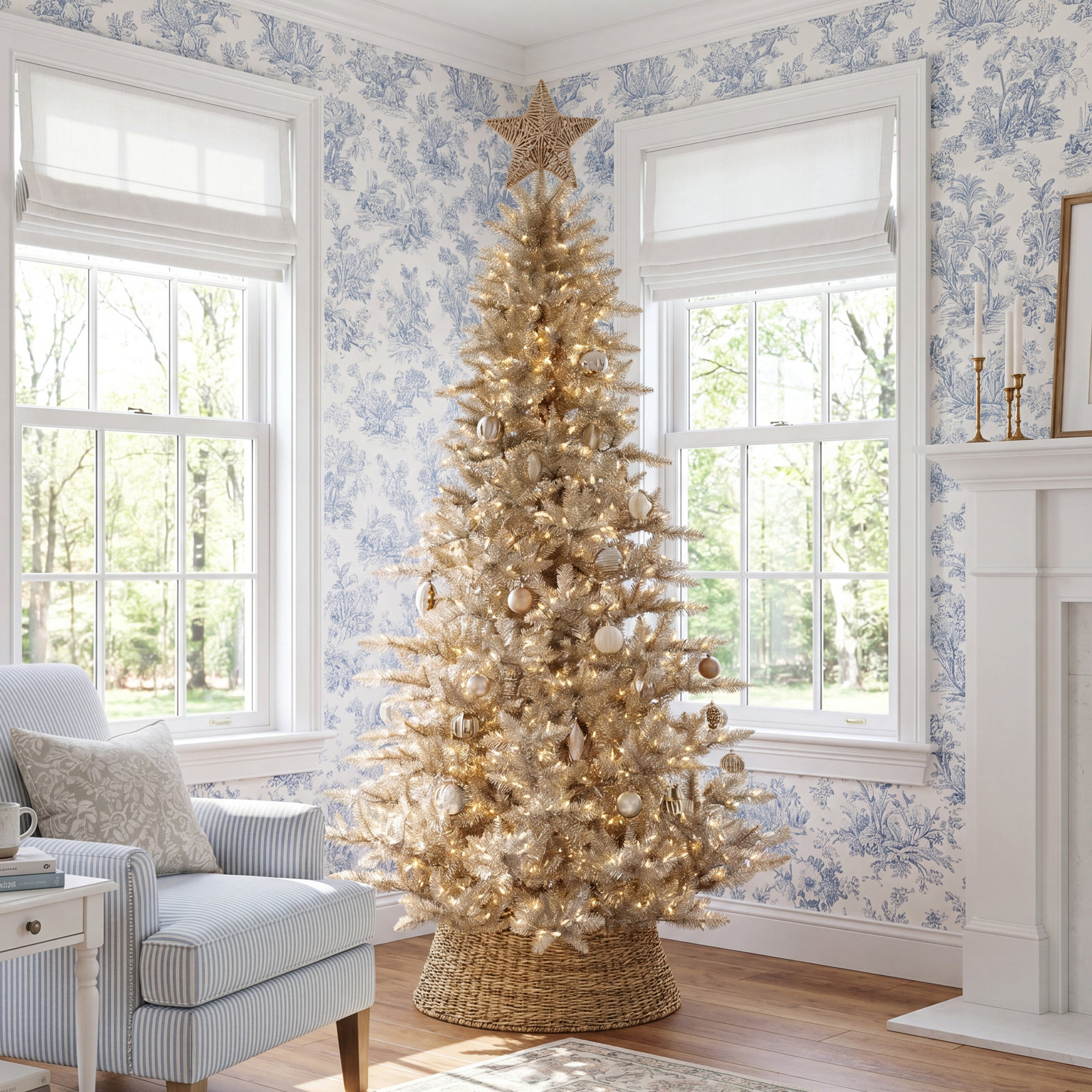 Champagne Fir 3' Pre-Lit Fir Christmas Tree