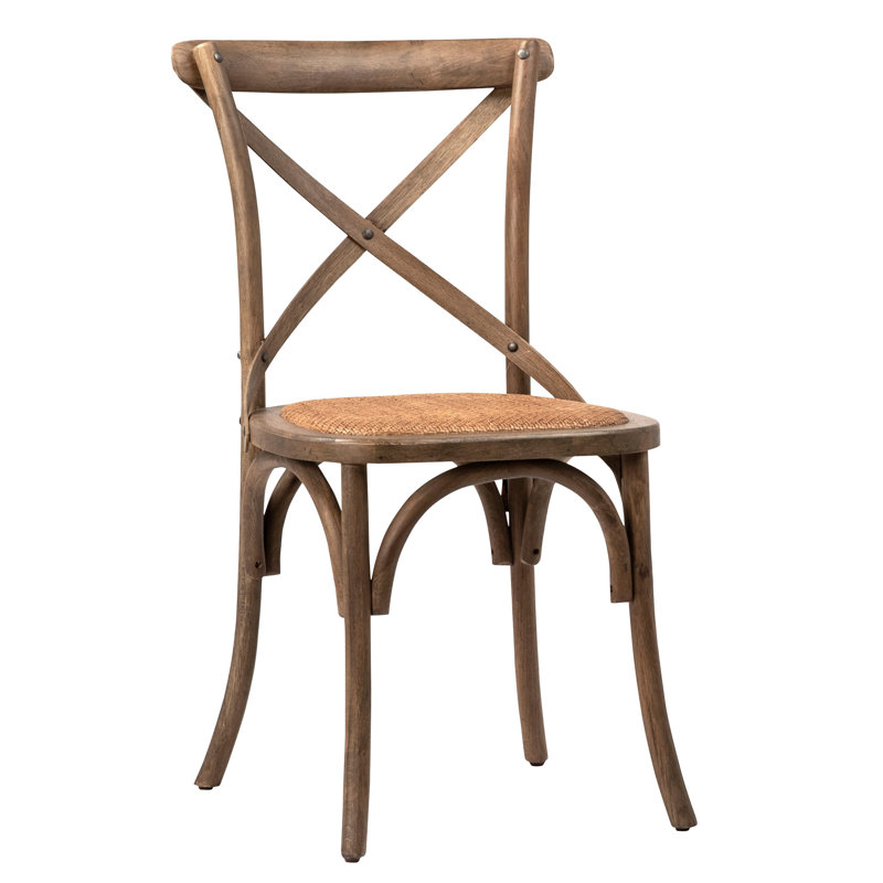  Solid Wood Side Chair Dining Chair, Beige
