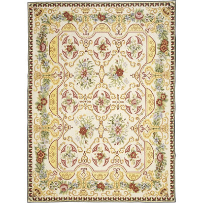 Needlepoint Azm Wool Oriental Area Rug