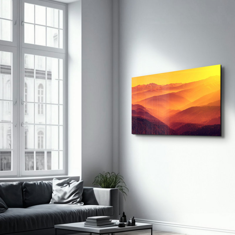 Elegant Tempered Glass Wall Art Painting, 13.8 x 21.7 inches | 100% Tempered Glass, Thickness: 0.16 inches | UV Printed for Vibrant Colors | Perfect for Home Decor, Living Room, & Office Spaces