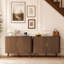 Buffet de 102 cm avec rangement et porte coulissante, noyer-1140447448
