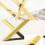 Ensemble de 3 chaises d'extérieur bistro en jaune pour l'extérieur