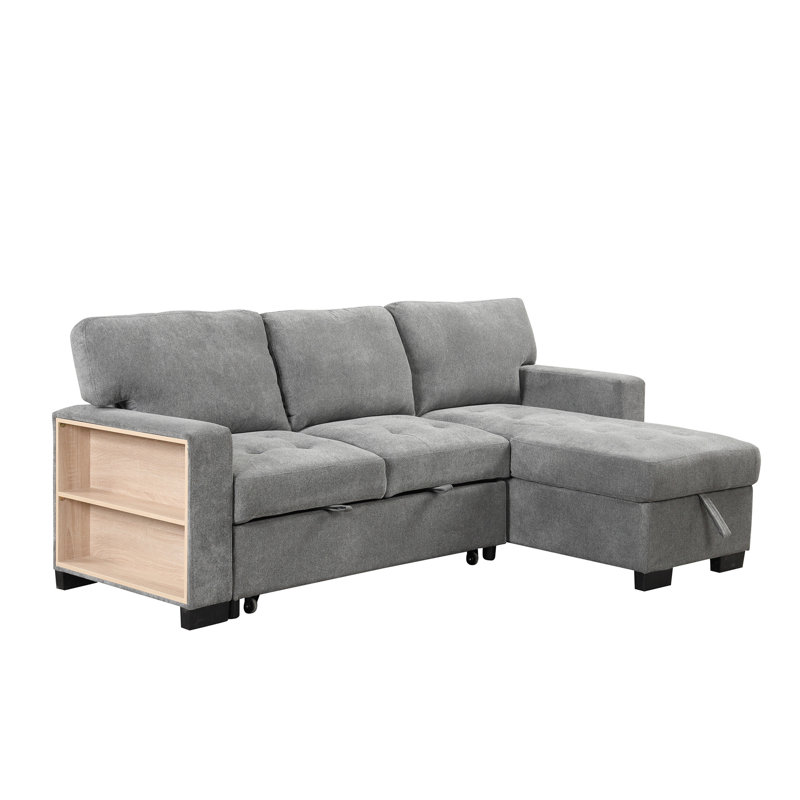Élégant et fonctionnel chaise longue modulaire lumineuse avec support de rangement, table rabattable et chargeur USB gris