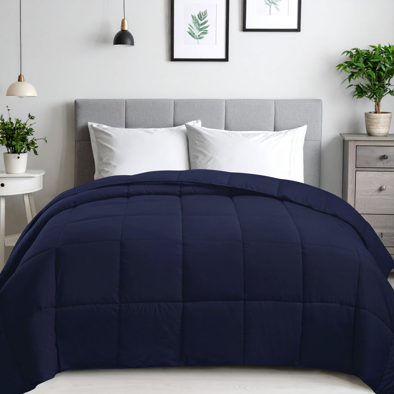 Insert de couette en duvet synthétique réversible Blue Nile Mills Classic, Édredon simple TG, Marine