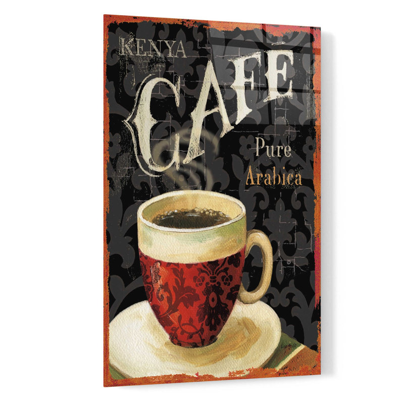 «Todays Coffee I» par Lisa Audit, art mural en verre acrylique, H 24 po x l 16 po x P 0,2 po