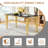 Modern Dining Table Set For 4, Luxurious Stainless Steel Legs And Tempered Glass Table, 4 Upholstered Velvet Dining Chairs With Nailhead Trim-215751358-215751331-215751353