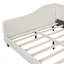 Lit de jour en L pleine grandeur en lin, avec pieds en bois massif, beige-1295982289-1295982302