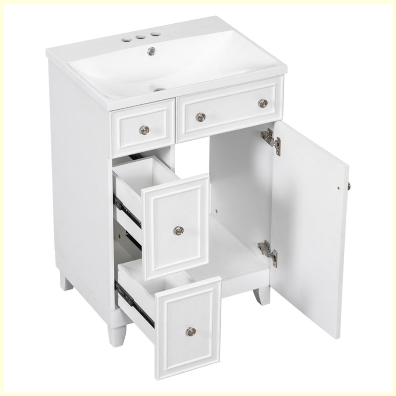 Meuble-lavabo moderne avec lavabo intégré en résine