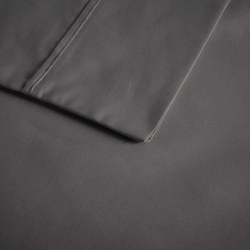 600 Thread Count Cotton Blend 4 Piece Sheet Set, Queen, Charcoal