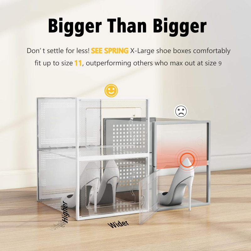 12 Pair Stackable Shoe Storage Box