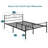 Kempst 3 Piece Bedroom Set, Black Metal Bed Frame with 2 Open Shelf Nightstands, Metal Platform Bed with Side Table Set of 2, Small Space Bedroom Furniture Set for Apartment, Guest Room, Modern Bedroom-84039336-84039339