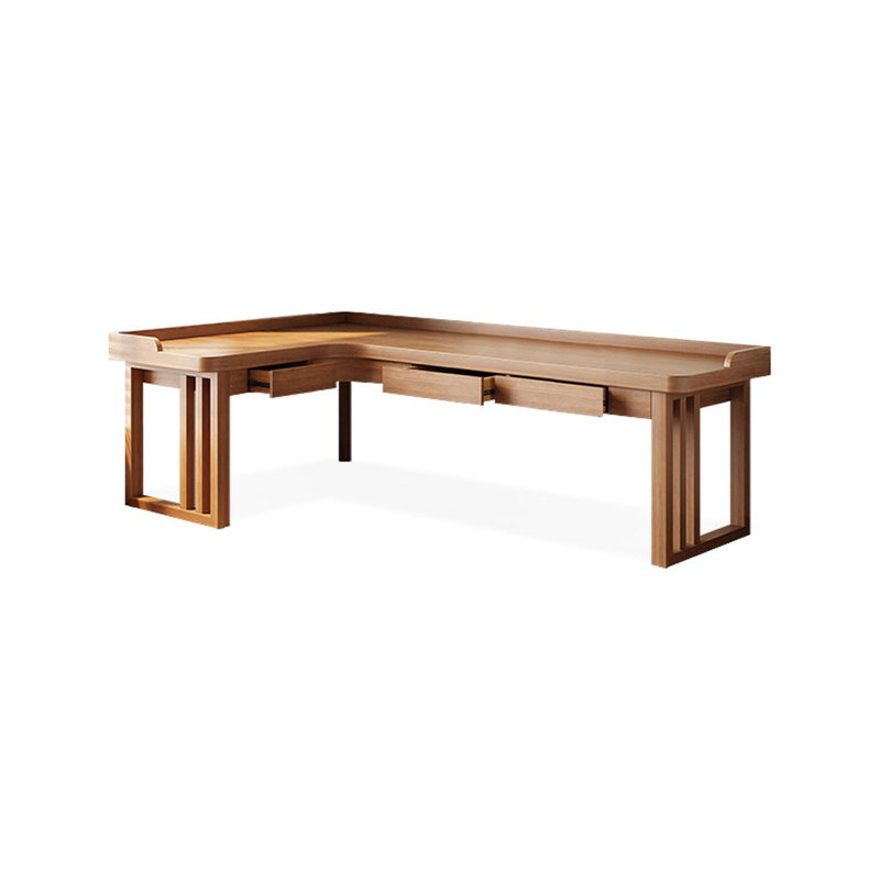 Bureau d'angle moderne et simple en L avec chicane, 29.53"H*70.87"W*47.24"D, Gauche