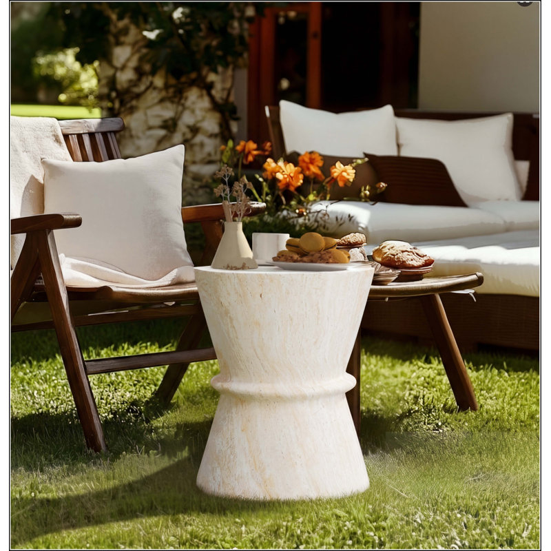 Table d'appoint Hourgo MGO avec motif de pierre artistique