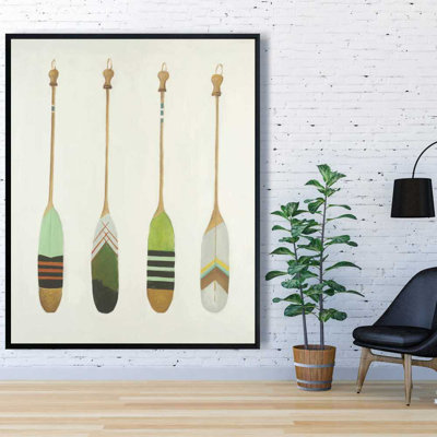 Nautical Oars - Framed Canvas Home Decor | Sports Art