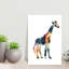 Girafe, art mural contemporain abstrait-1184834711