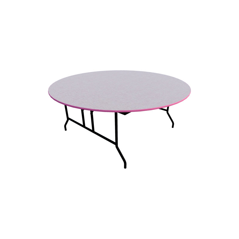 Table pliante - Contreplaqué - Rond, H 29 po x l 72 po x P 72 po