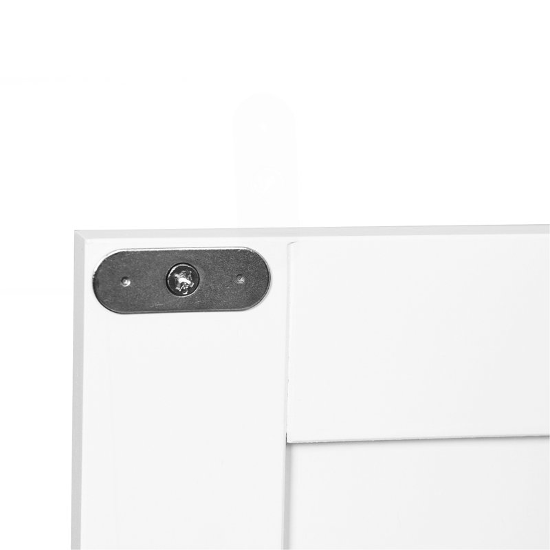 Armoire de rangement pour salle de bain avec tablette réglable à double porte, blanc