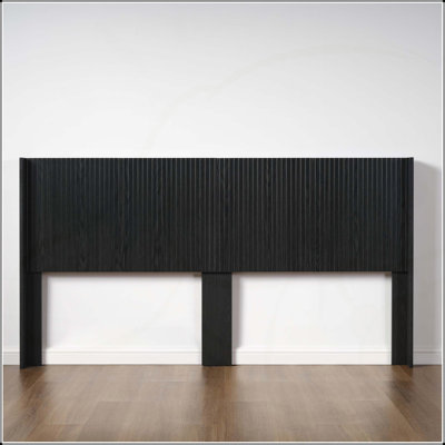 Wood Headboard Wide Wooden Headboard Only, Modern Farmhouse Headboards, Wall Mounted Fluted Panel, Wingback Boho Headboards