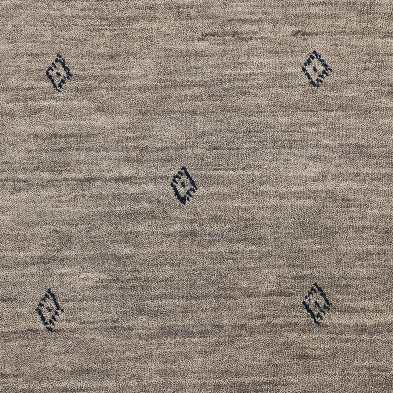 Simi Hand Knotted Cotton/Wool Southwestern Area Rug, Taupe, Rectangle 6' x 9'