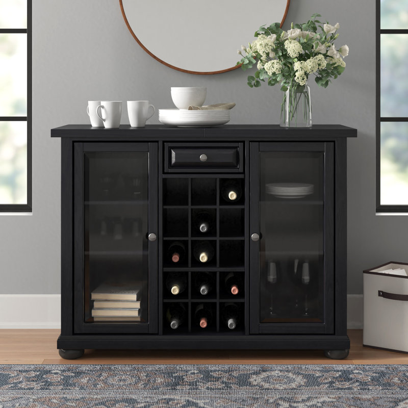 Armoire de bar Hedon, Noir