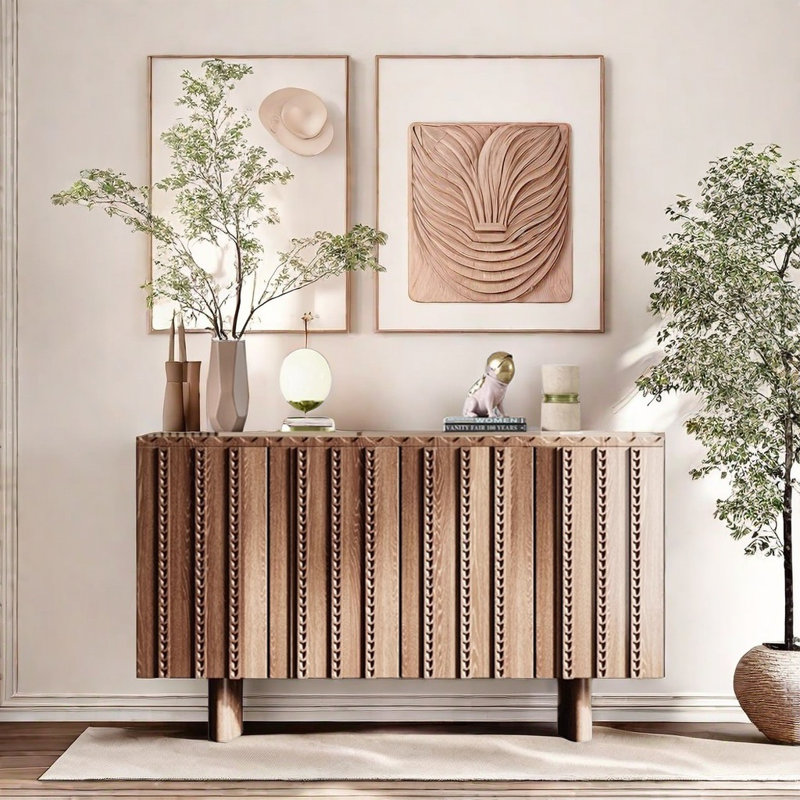 Indoor Solid Wood Accent Cabinet