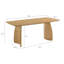 Table de salle à manger rectangulaire moderne de 71 po avec pieds en bois massif, table de salle à manger élégante pour la cuisine / salle à manger-1550824414