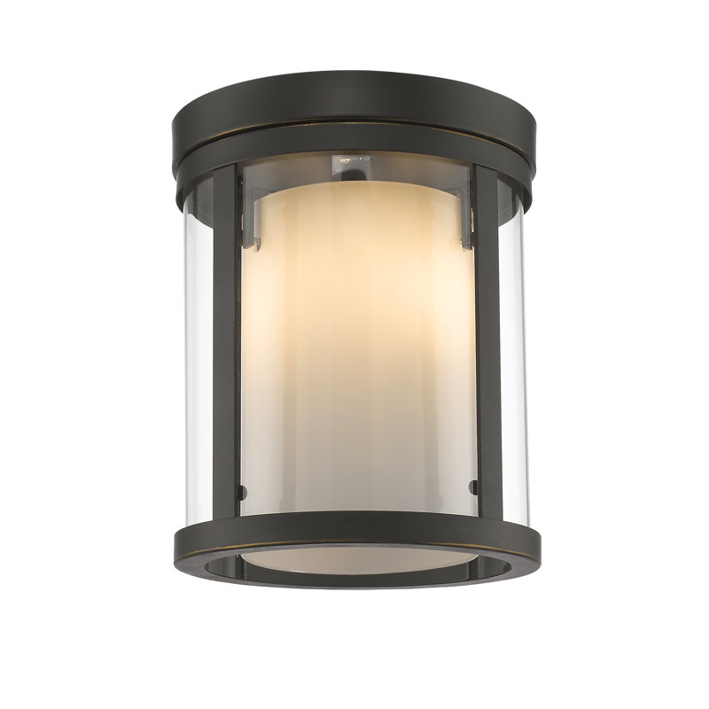 Arie Glass Flush Mount, Olde Bronze