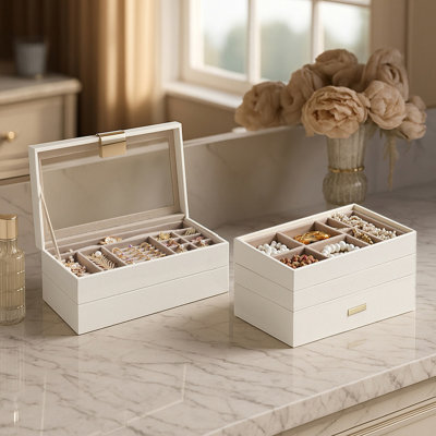 Plateaux à bijoux empilables, boîte à bijoux à 6 niveaux Mercer41