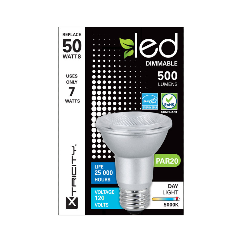 Ampoule à lumière del à luminosité e26, 1, 5000 K